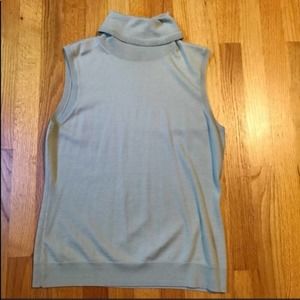 Lafayette 148 Wool Sleeveless Turtleneck Tank Top